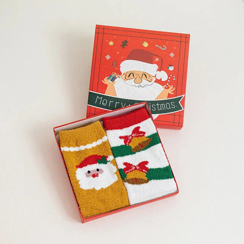 Christmas Double-sided Velvet Warm Extra Thick Socks - Bellarte Enchanté Christmas Double-sided Velvet Warm Extra Thick Socks